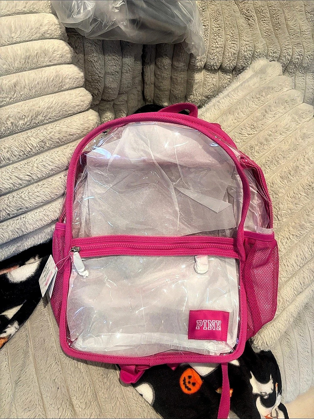 PINK Clear Stadium Backpack NWT